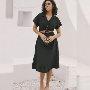 Vitamin A Playa Cut Out Dress - Black EcoLinen